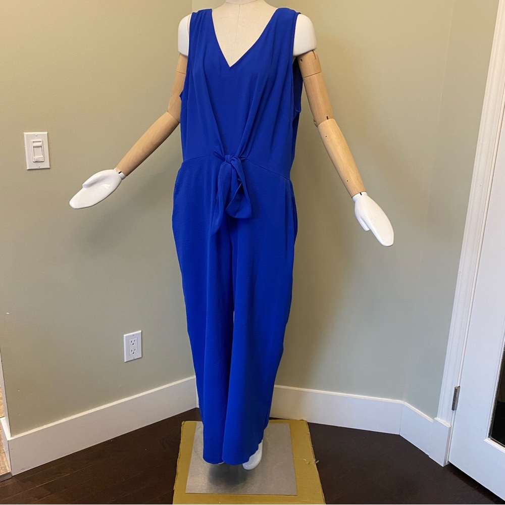 1. State Royal Blue Sleeveless Jumpsuit XL Size 14/16 Pockets NWOTs